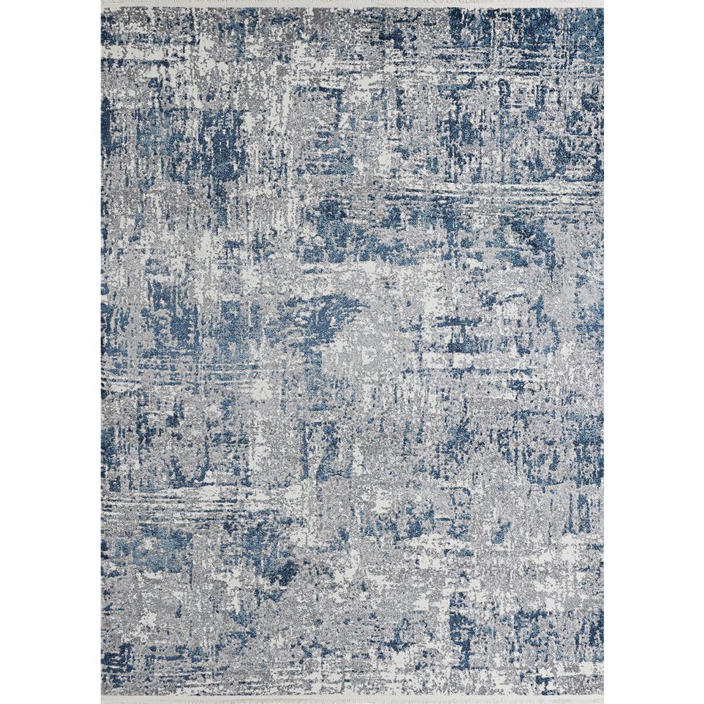 COURISTAN MARBLEHEAD BRECCIA 3'11" X 5'11" BLUE GREY  RUG RECTANGLE. Picture 1