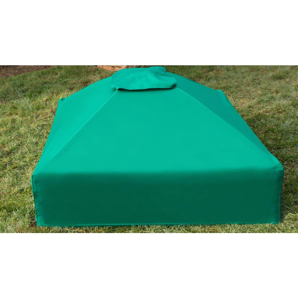 4Ft. X 4Ft. X 5.5In. Square Sandbox With Telescoping Canopy/Cover - 2" Profile. Picture 4