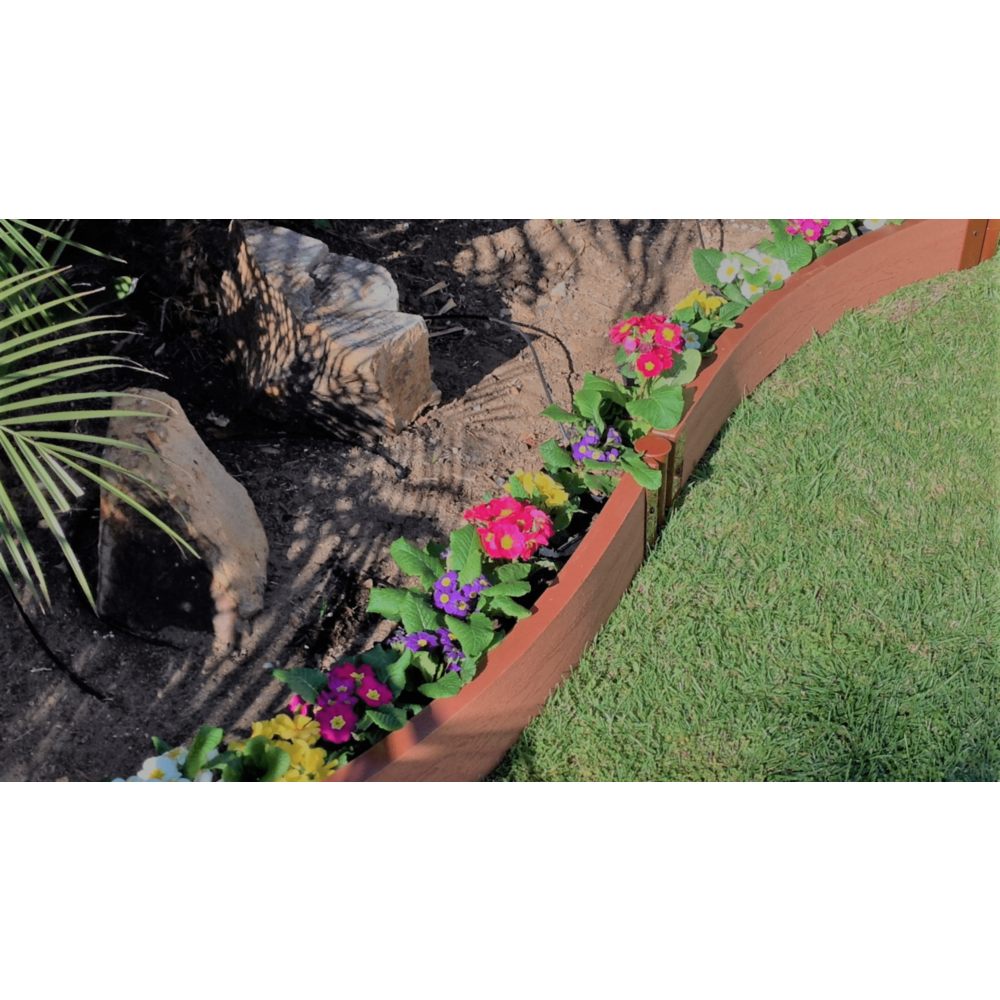 Classic Sienna Curved Landscape Edging Kit 64' - 2" Profile. Picture 4