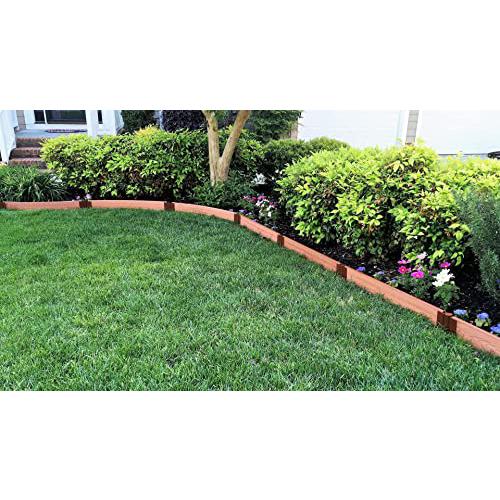 Classic Sienna Straight Landscape Edging Kit 32' - 1" Profile. Picture 3
