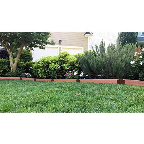Classic Sienna Straight Landscape Edging Kit 32' - 1" Profile. Picture 2