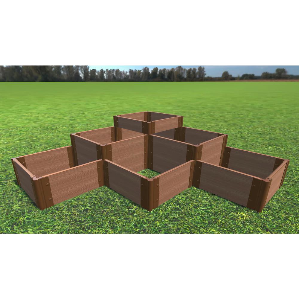 Classic Sienna 'The Banaue' - 6' X 6' Raised Garden Bed (Terraced) 1" Profile. Picture 1