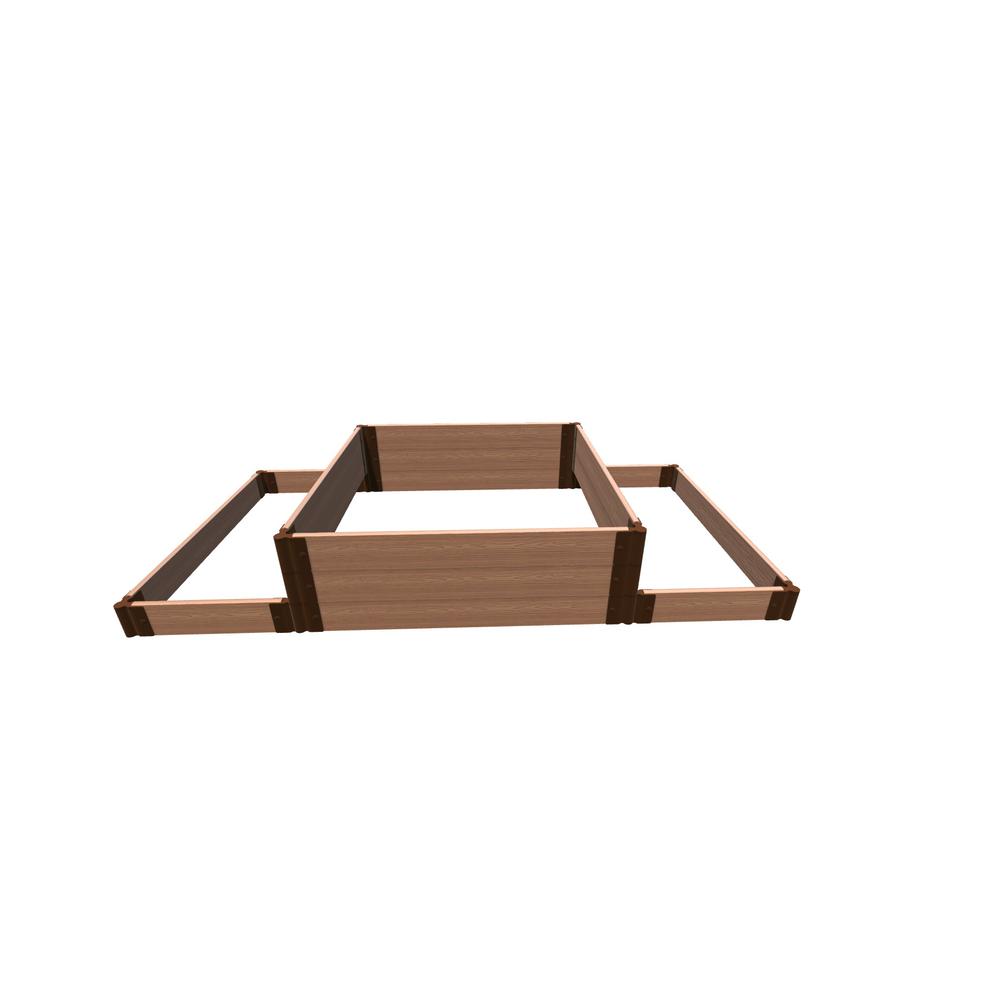 TOOL-FREE CLASSIC SIENNA 'LONDON TOWER BRIDGE' 4' X 8' X 16.5" RAISED GARDEN BED (TERRACED SIDES) - 1" PROFILE. Picture 3