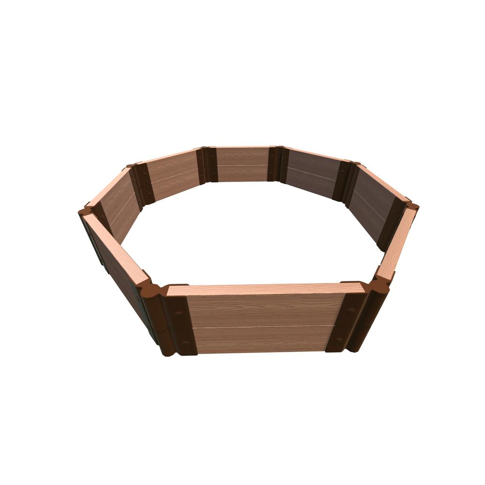 TOOL-FREE CLASSIC SIENNA 5' x 5' x 11" 'ST. JOHN BAPTISTRY' RAISED GARDEN BED (OCTAGON) 5' X 5' X 11" - 2" PROFILE. Picture 1