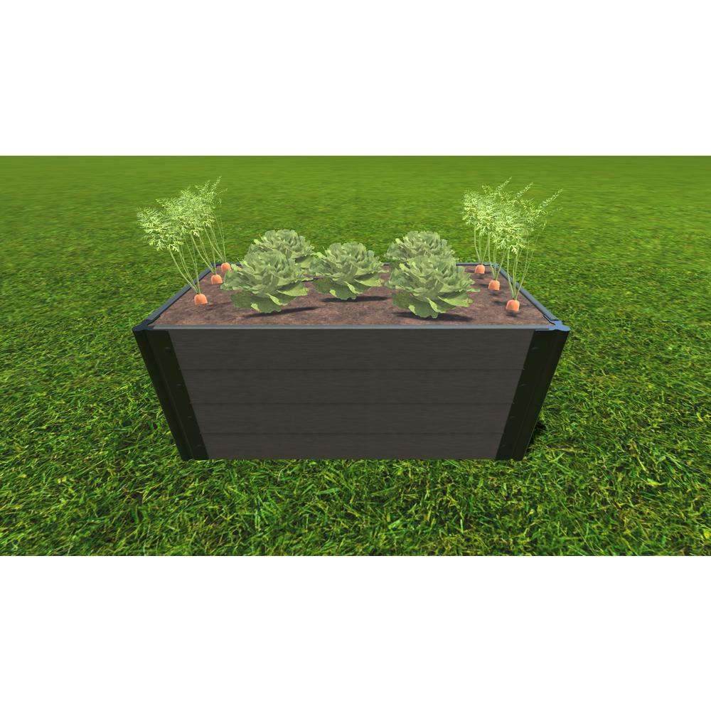 Weathered Wood 2' X 4' X 22" Raised Garden Bed - 1" Profile. Picture 4
