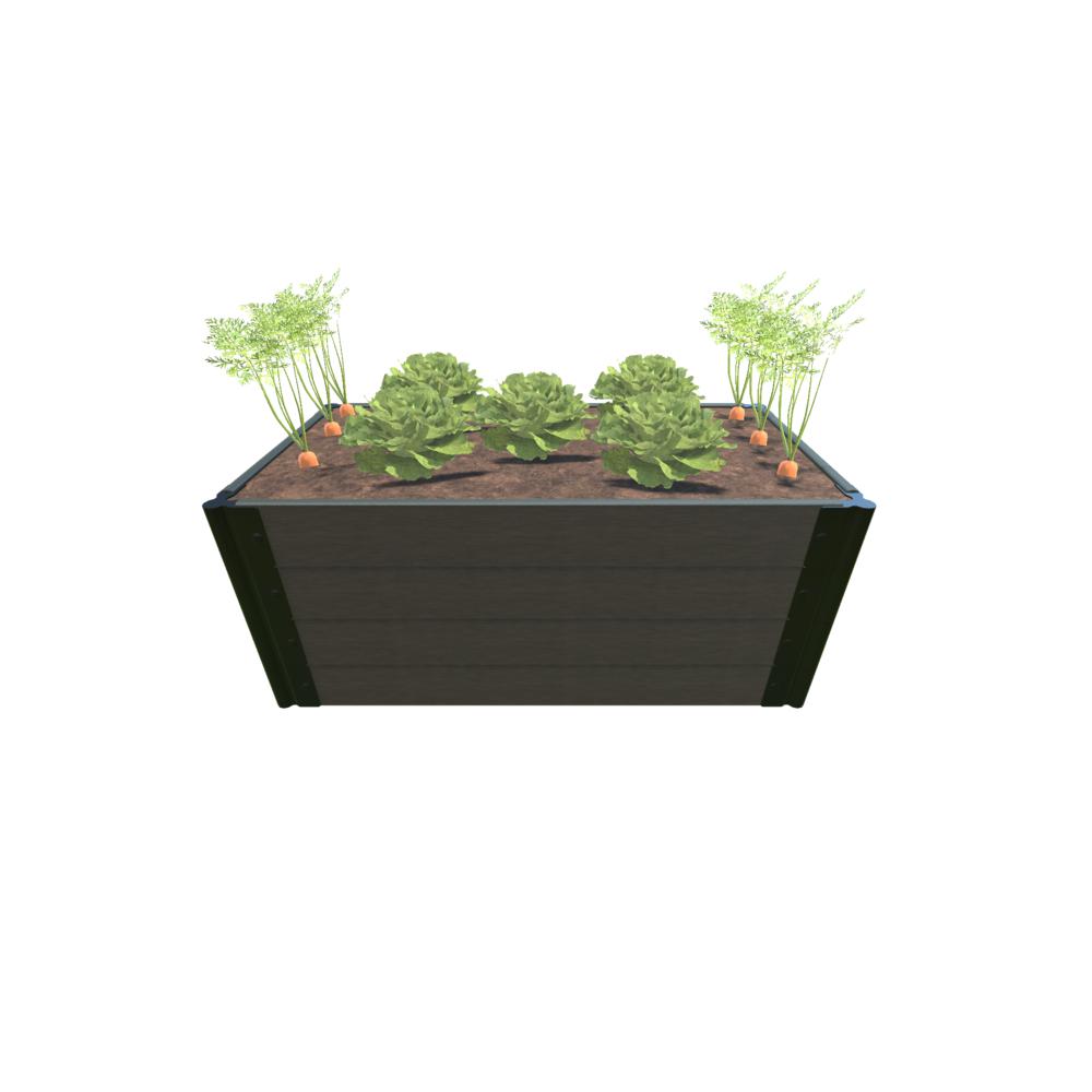 Weathered Wood 2' X 4' X 22" Raised Garden Bed - 1" Profile. Picture 1