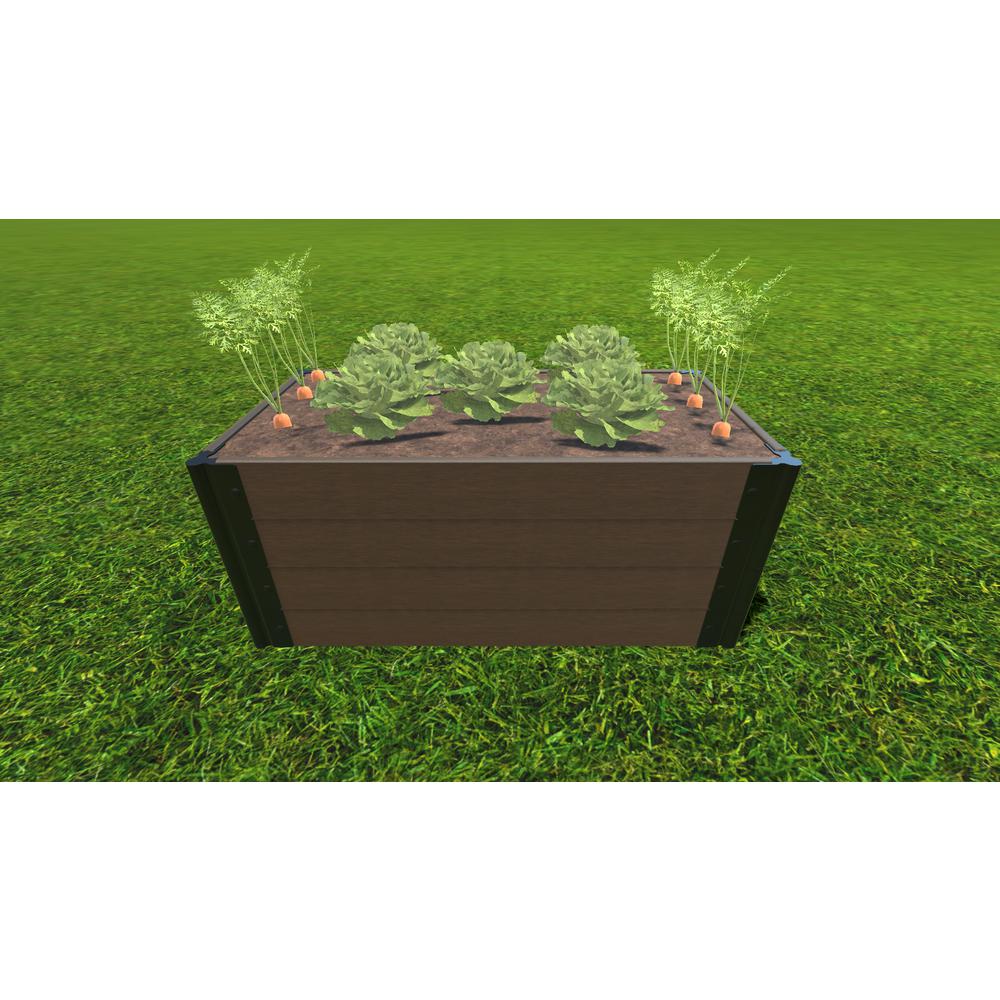 Uptown Brown 2' X 4' X 22" Raised Garden Bed - 1" Profile. Picture 4