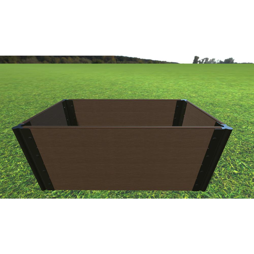 Uptown Brown 2' X 4' X 22" Raised Garden Bed - 1" Profile. Picture 3