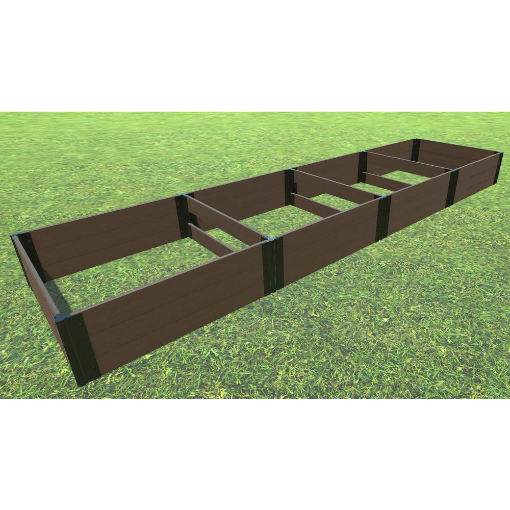 Weathered Wood Curved Landscape Edging Kit 16' - 1" Profile. Picture 10