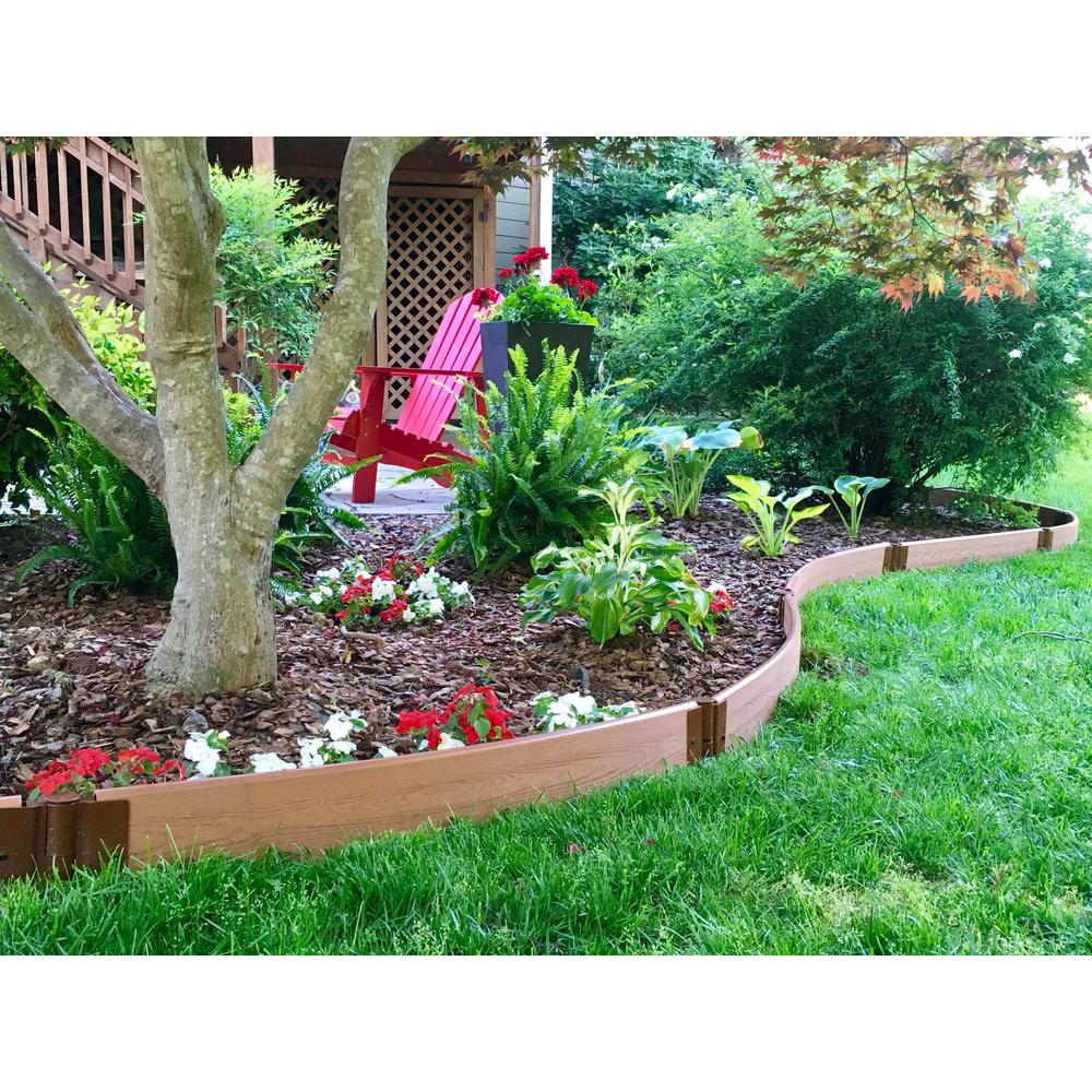 Classic Sienna Curved Landscape Edging Kit 16' - 1" Profile. Picture 7