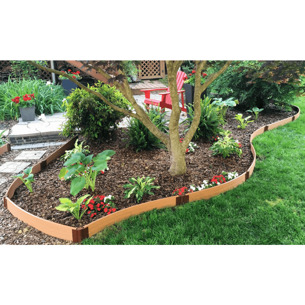 Classic Sienna Curved Landscape Edging Kit 16' - 1" Profile. Picture 5