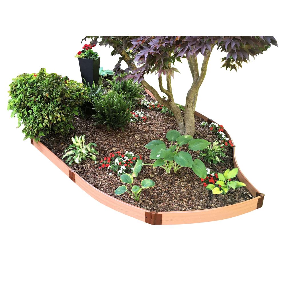Classic Sienna Curved Landscape Edging Kit 16' - 1" Profile. Picture 4