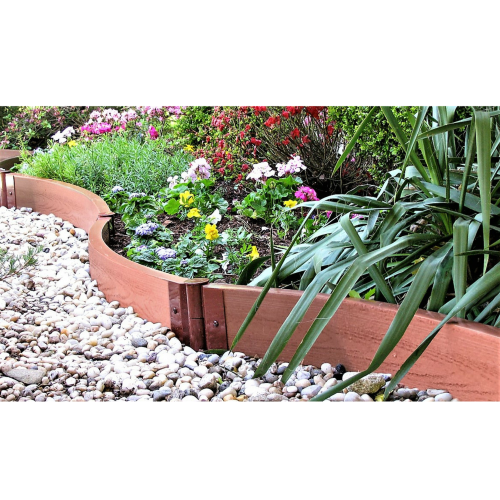 Classic Sienna Curved Landscape Edging Kit 16' - 2" Profile. Picture 8