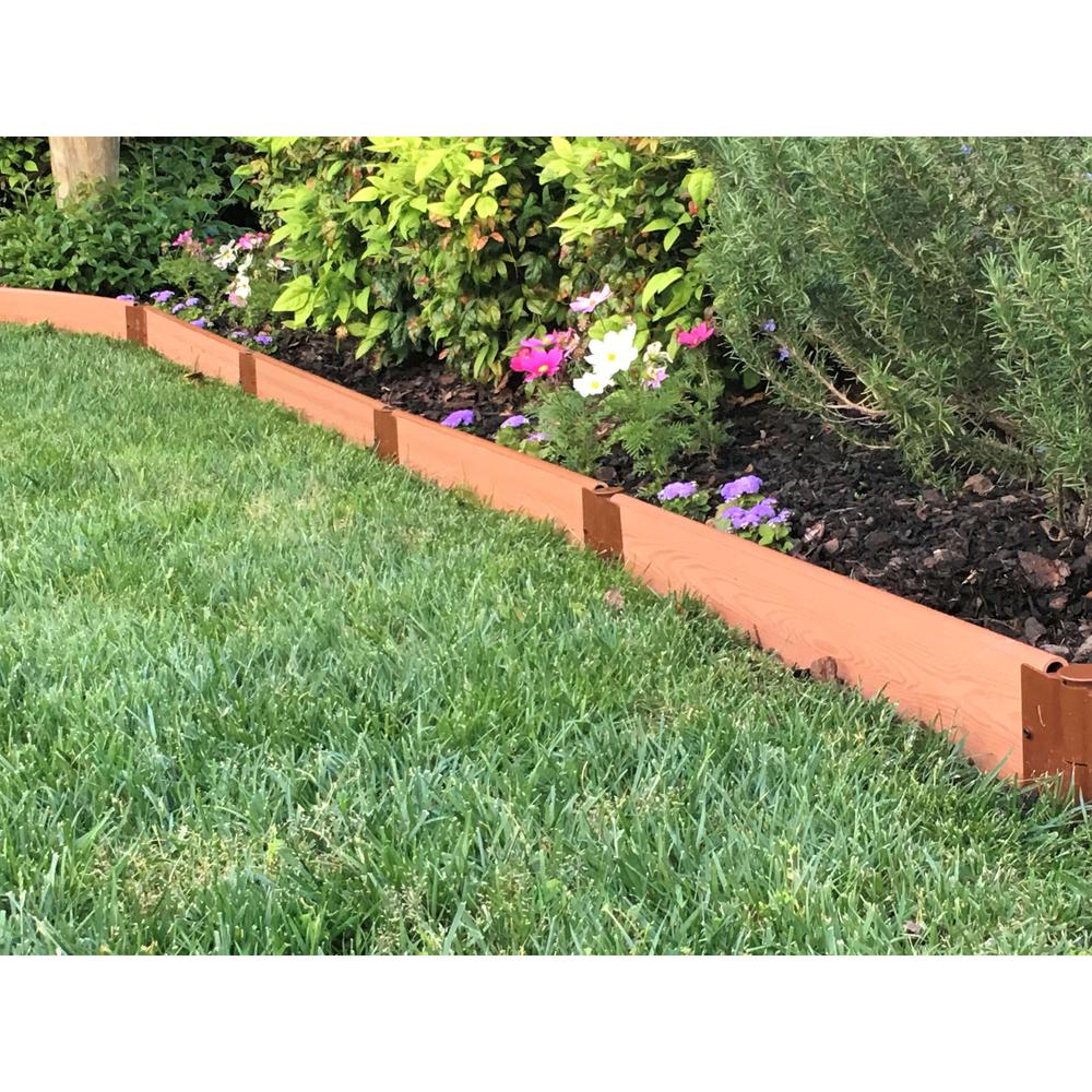 Classic Sienna Straight Landscape Edging Kit 16' - 1" Profile. Picture 4