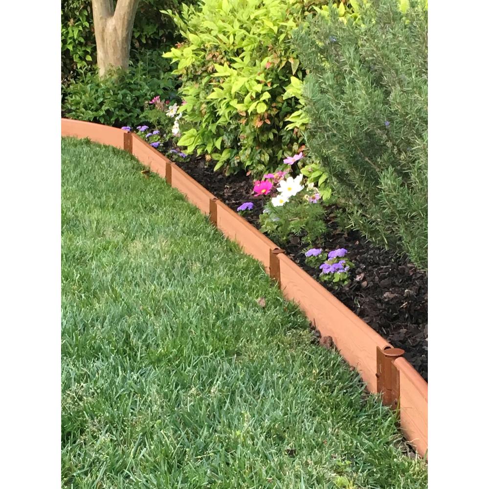 Classic Sienna Straight Landscape Edging Kit 16' - 1" Profile. Picture 3