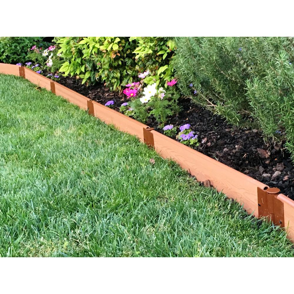Classic Sienna Straight Landscape Edging Kit 16' - 1" Profile. Picture 8