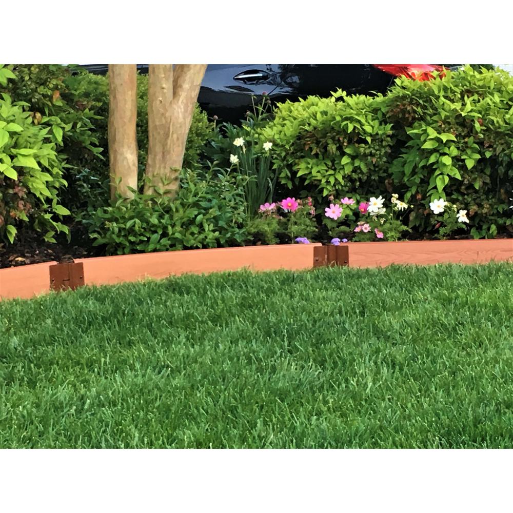 Classic Sienna Straight Landscape Edging Kit 16' - 1" Profile. Picture 9