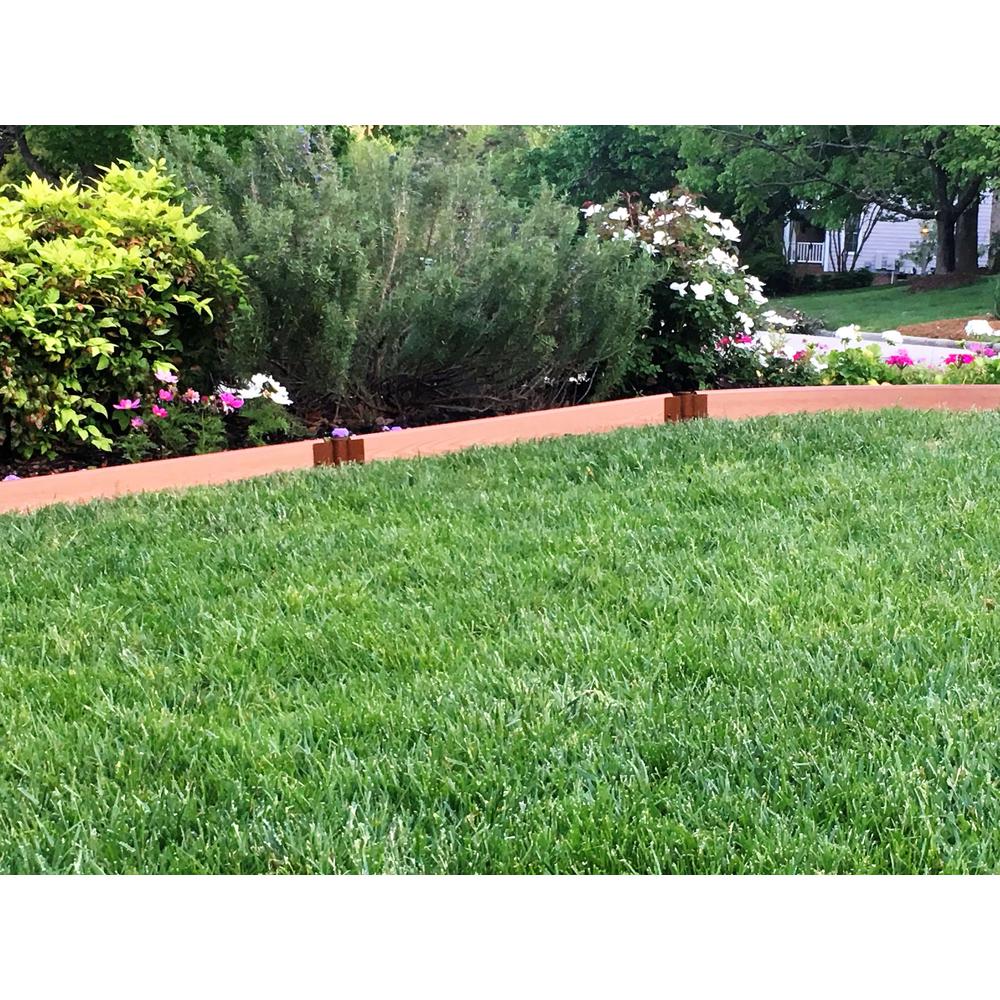 Classic Sienna Straight Landscape Edging Kit 16' - 1" Profile. Picture 11