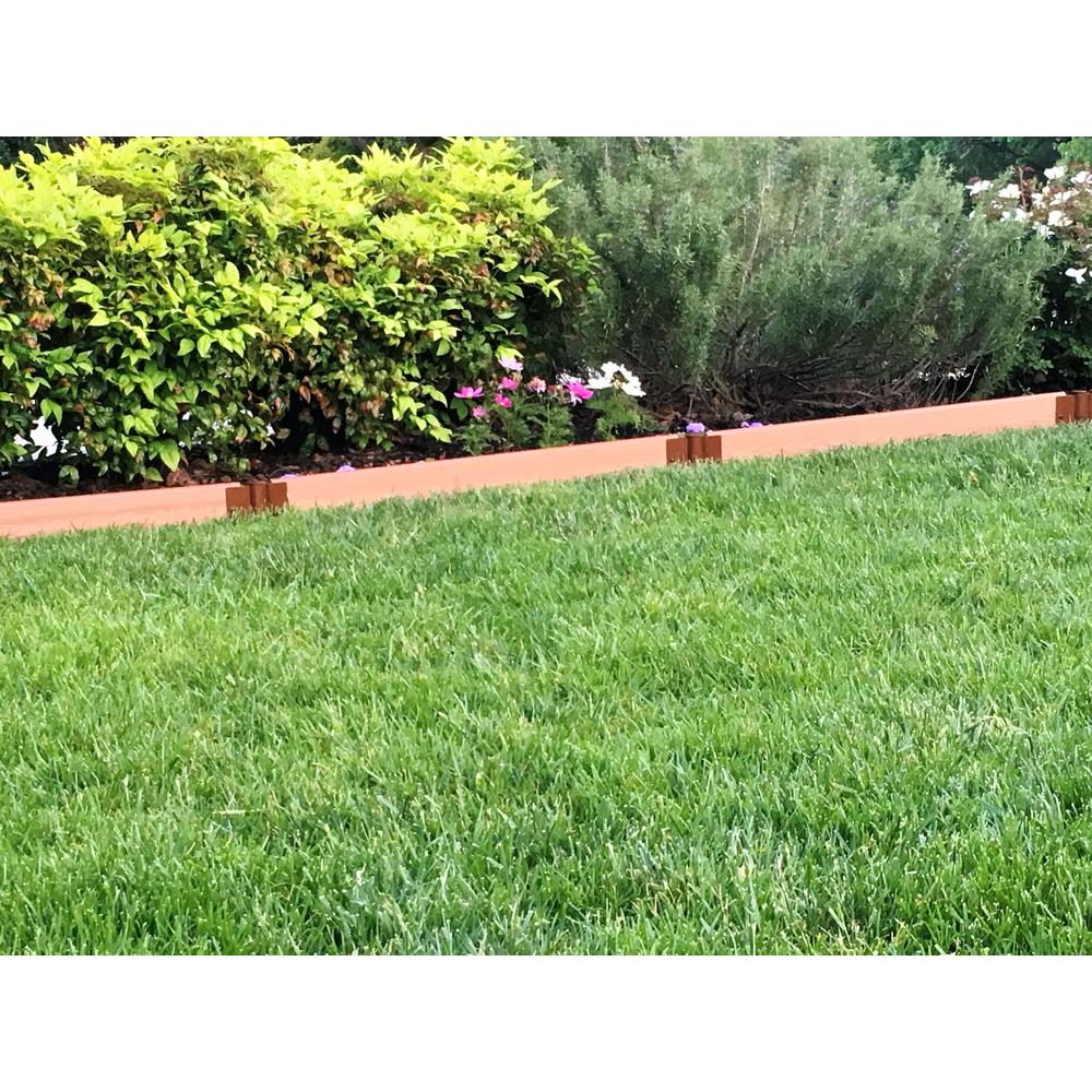 Classic Sienna Straight Landscape Edging Kit 16' - 1" Profile. Picture 13
