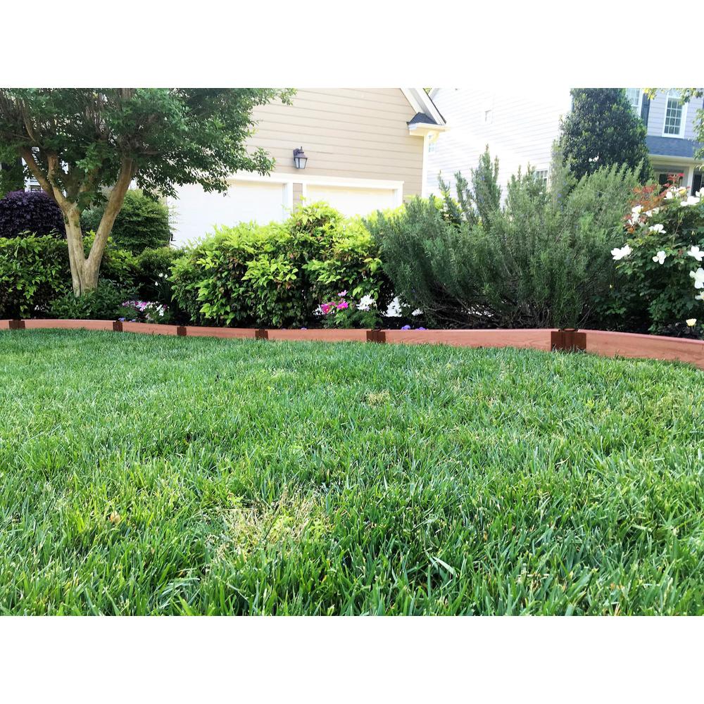 Classic Sienna Straight Landscape Edging Kit 16' - 1" Profile. Picture 15