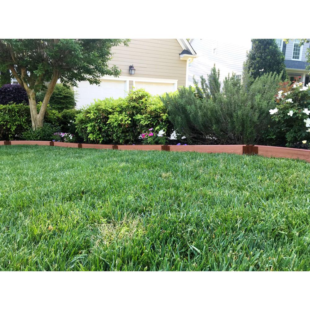 Classic Sienna Straight Landscape Edging Kit 16' - 1" Profile. Picture 16