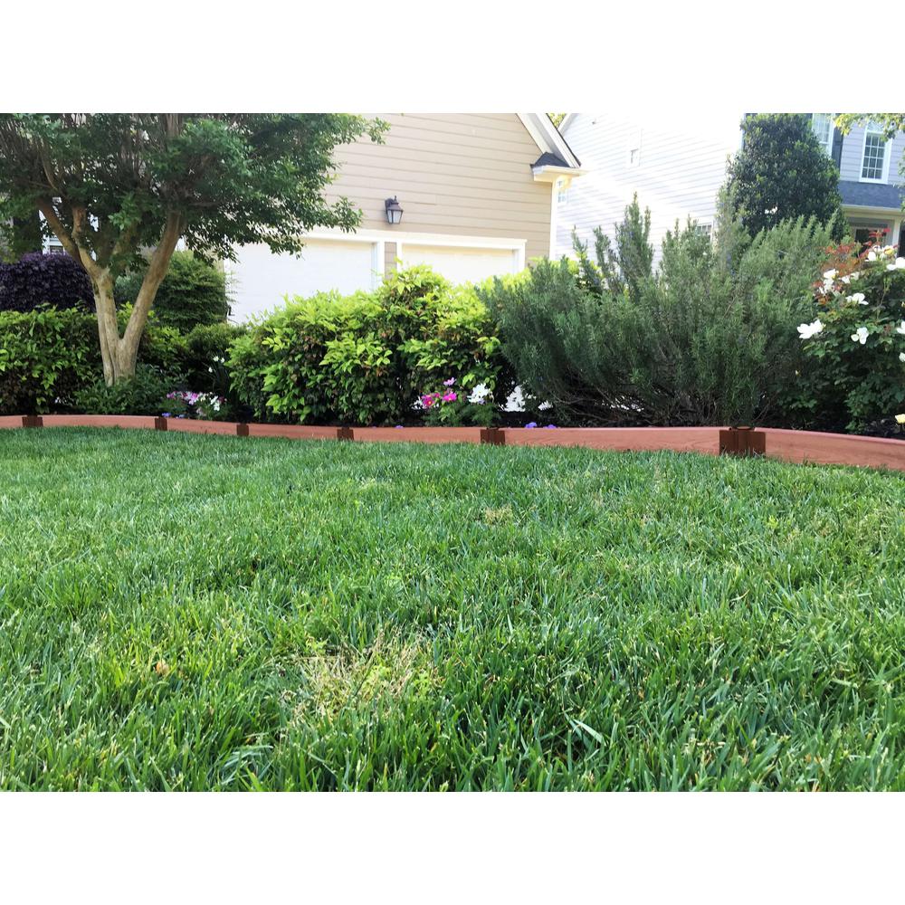 Classic Sienna Straight Landscape Edging Kit 16' - 1" Profile. Picture 17