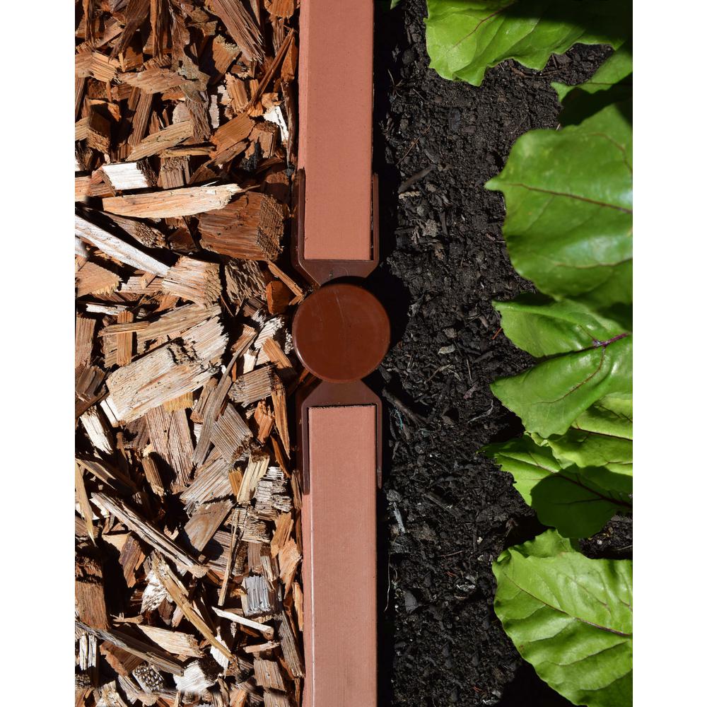 Classic Sienna Straight Landscape Edging Kit 16' - 2" Profile. Picture 4