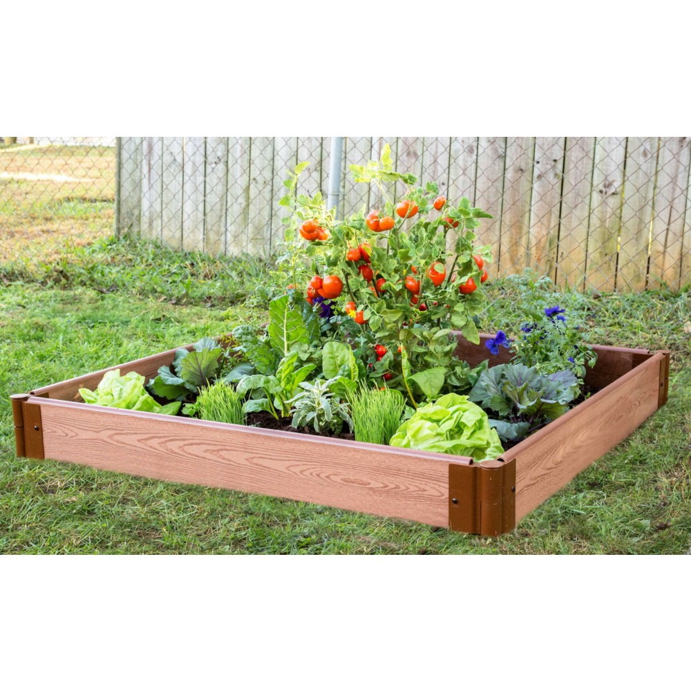 Classic Sienna Raised Garden Bed 4' X 4' X 5.5” – 1” Profile. Picture 2