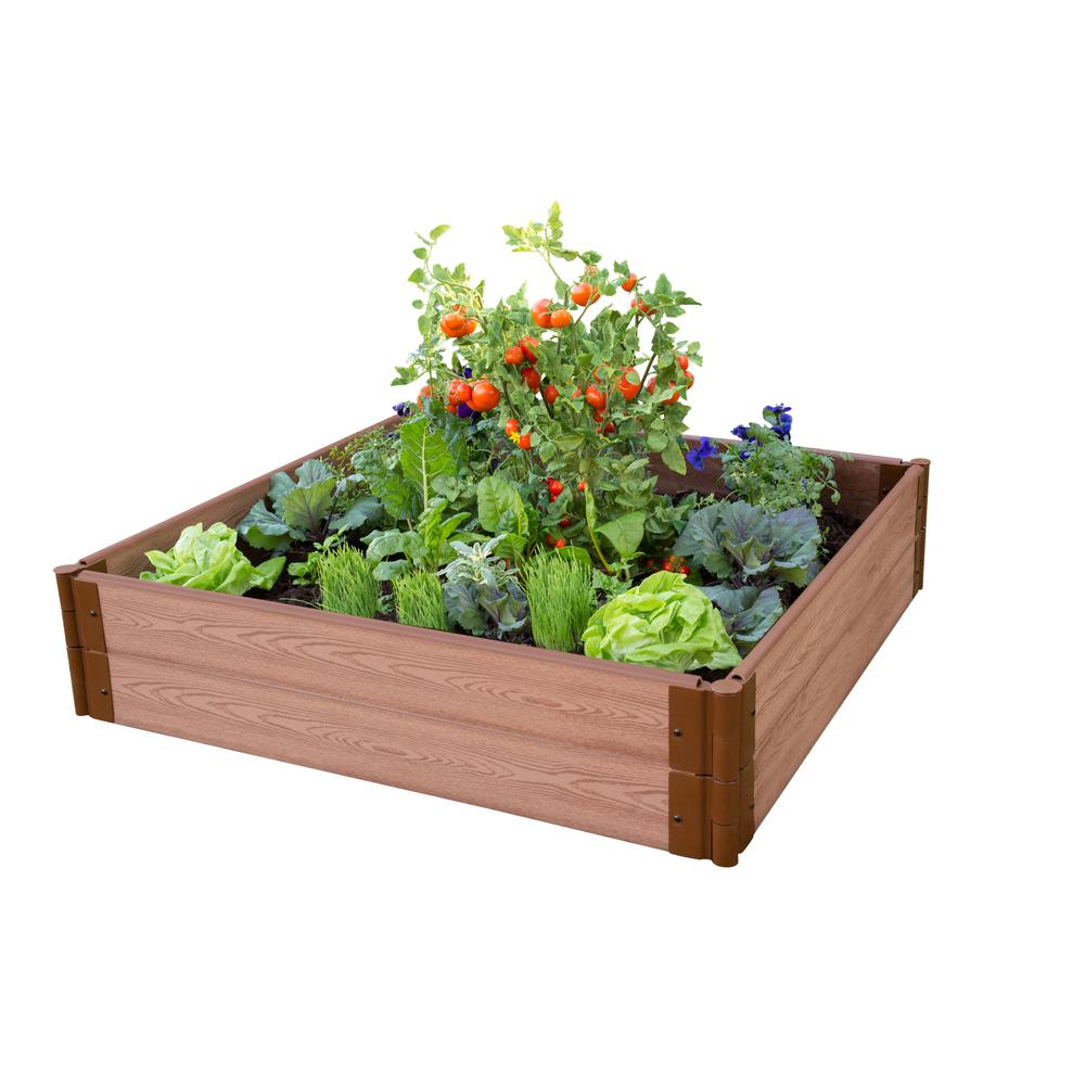 Classic Sienna Raised Garden Bed 4' X 4' X 11” – 1” Profile. Picture 9