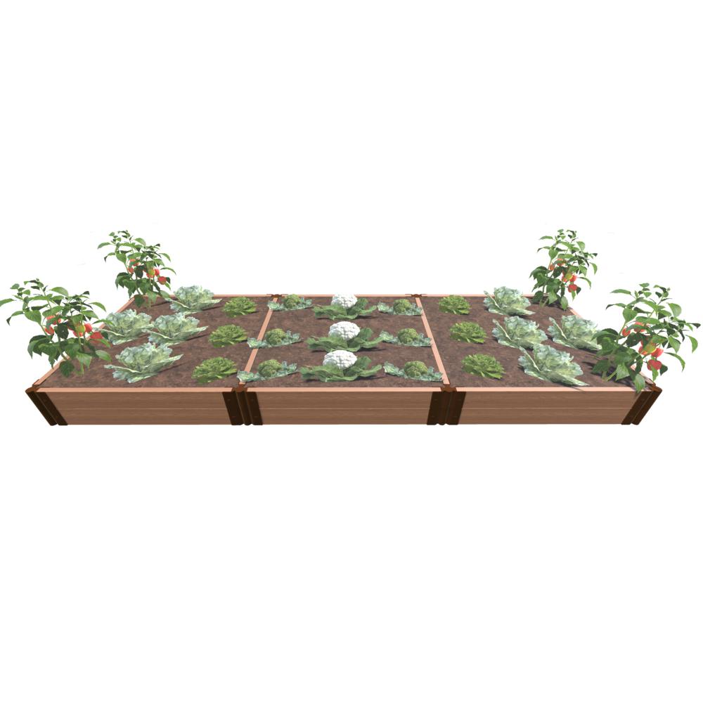 Classic Sienna Raised Garden Bed 4' X 12' X 11” – 2” Profile. Picture 1