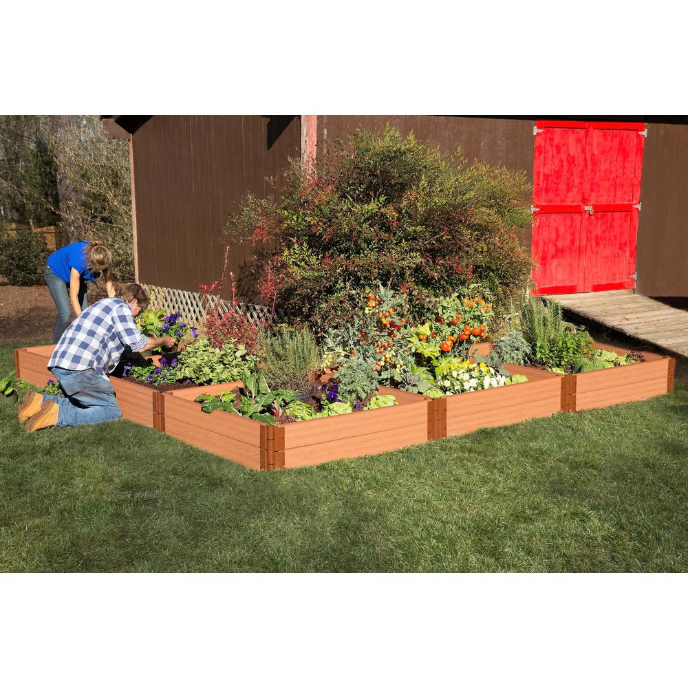 Classic Sienna Raised Garden Bed ‘L’ Shaped 12' X 12' X 11” – 1” Profile. Picture 11