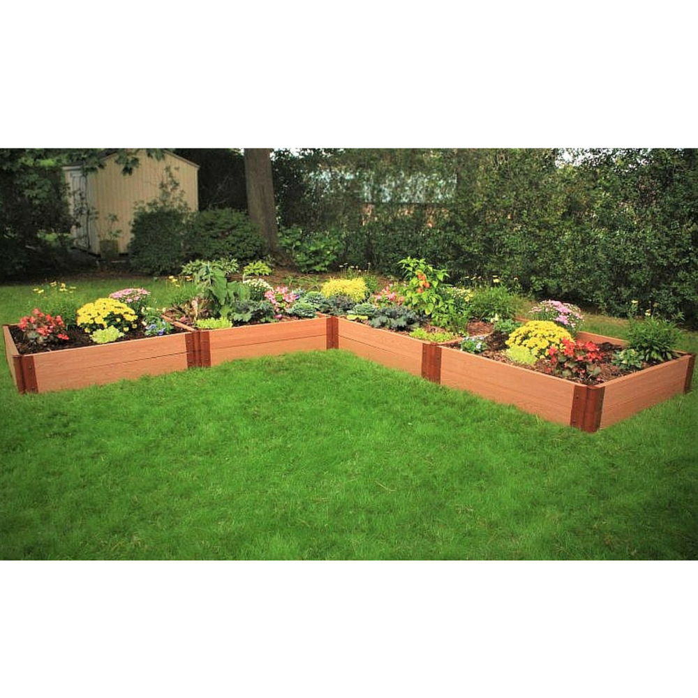 Classic Sienna Raised Garden Bed ‘L’ Shaped 12' X 12' X 11” – 2” Profile. Picture 4