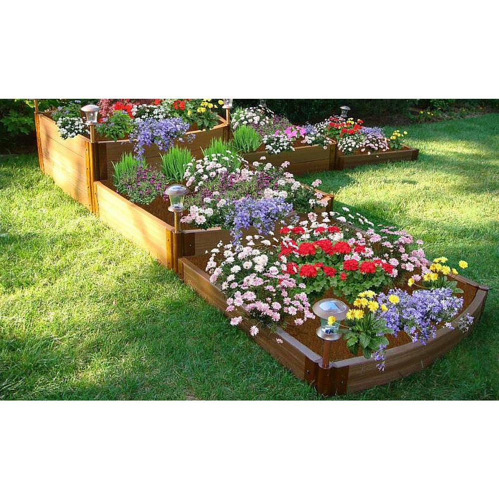 Raised Garden Bed Split Waterfall Tri-Level 12' X 12' X 22” – 1” Profile. Picture 9