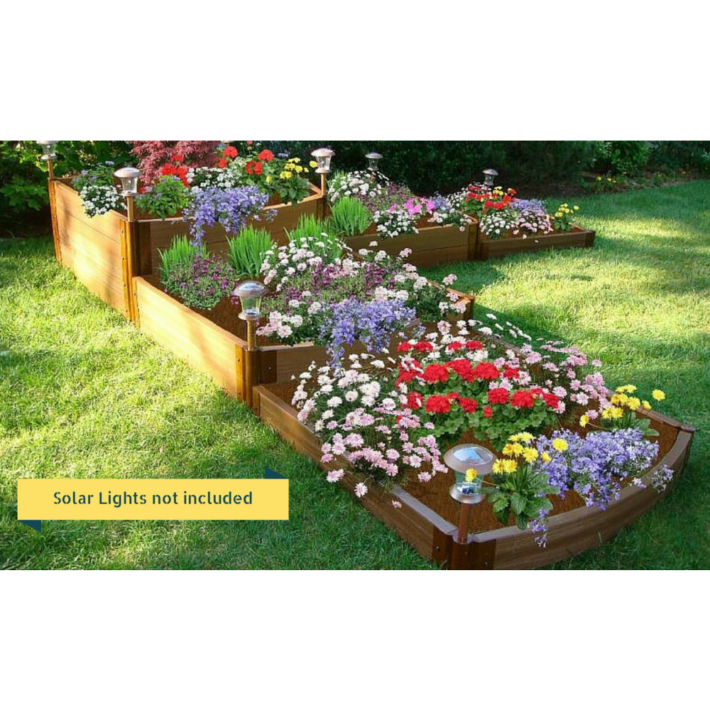 Raised Garden Bed Split Waterfall Tri-Level 12' X 12' X 22” – 1” Profile. Picture 3