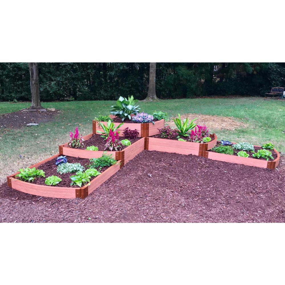 Raised Garden Bed Split Waterfall Tri-Level 12' X 12' X 22” – 2” Profile. Picture 3