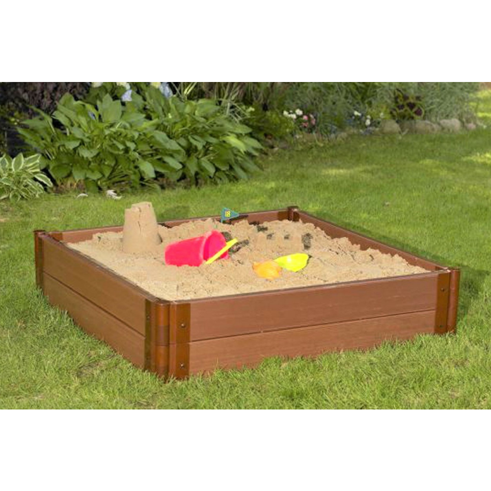 Classic Sienna 4Ft. X 4Ft. X 11In. Square Sandbox - 2" Profile. Picture 5