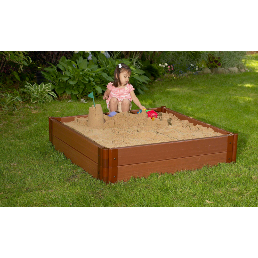 Classic Sienna 4Ft. X 4Ft. X 11In. Square Sandbox - 2" Profile. Picture 8