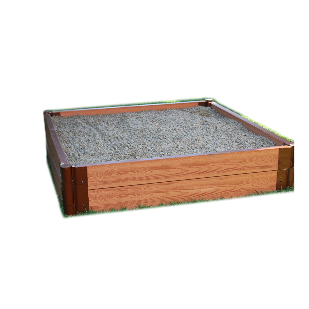 Classic Sienna 4Ft. X 4Ft. X 11In. Square Sandbox - 2" Profile. Picture 2