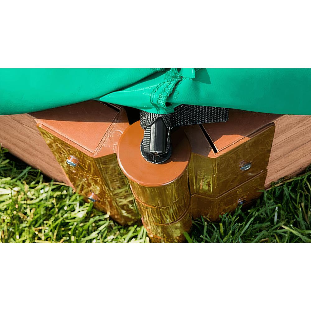 4Ft. X 4Ft. X 11In. Square Sandbox With Telescoping Canopy/Cover  - 2" Profile. Picture 5
