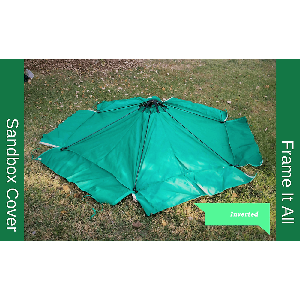 7Ft. X  8Ft. X 11In. Hexagon Sandbox With Telescoping Canopy/Cover - 2" Profile. Picture 7