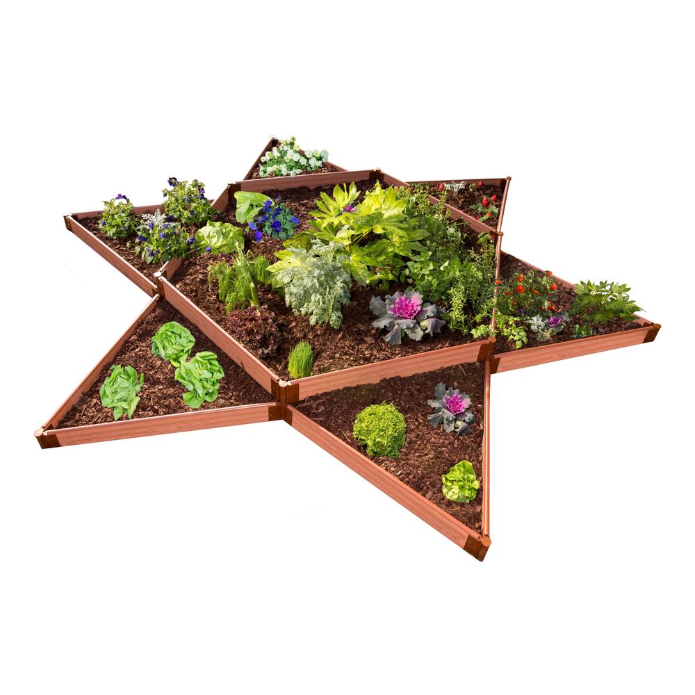Classic Sienna Raised Garden Bed Garden Star 12’ X 12’ X 11” – 1” Profile. The main picture.