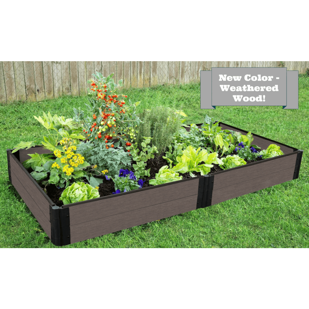 Weathered Wood Raised Garden Bed 4' X 8' X 11” – 1” Profile. Picture 3