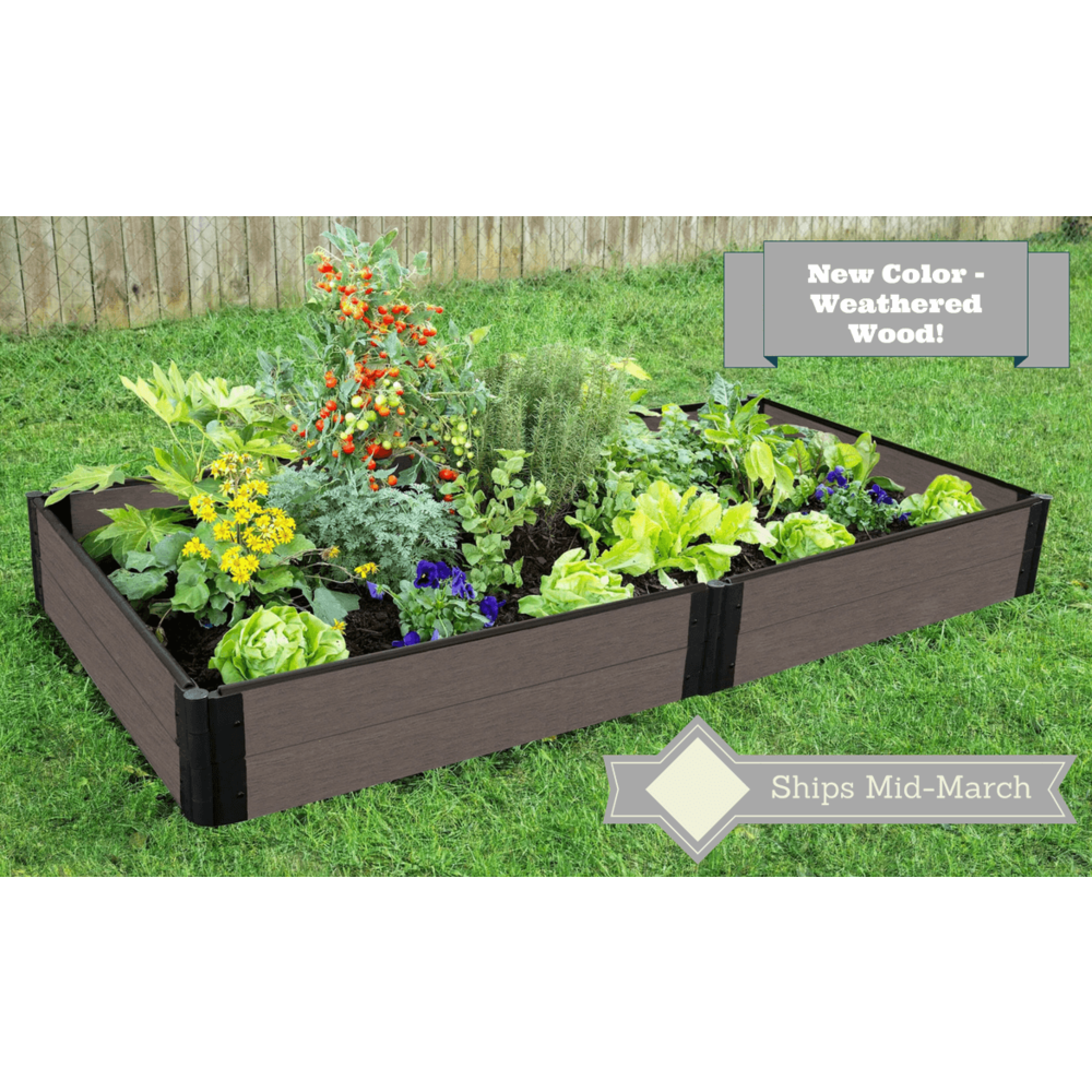 Weathered Wood Raised Garden Bed 4' X 8' X 11” – 1” Profile. Picture 5