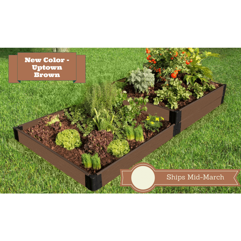 Uptown Brown Raised Garden Bed Terraced 4' X 8' X 11” – 1” Profile. Picture 2