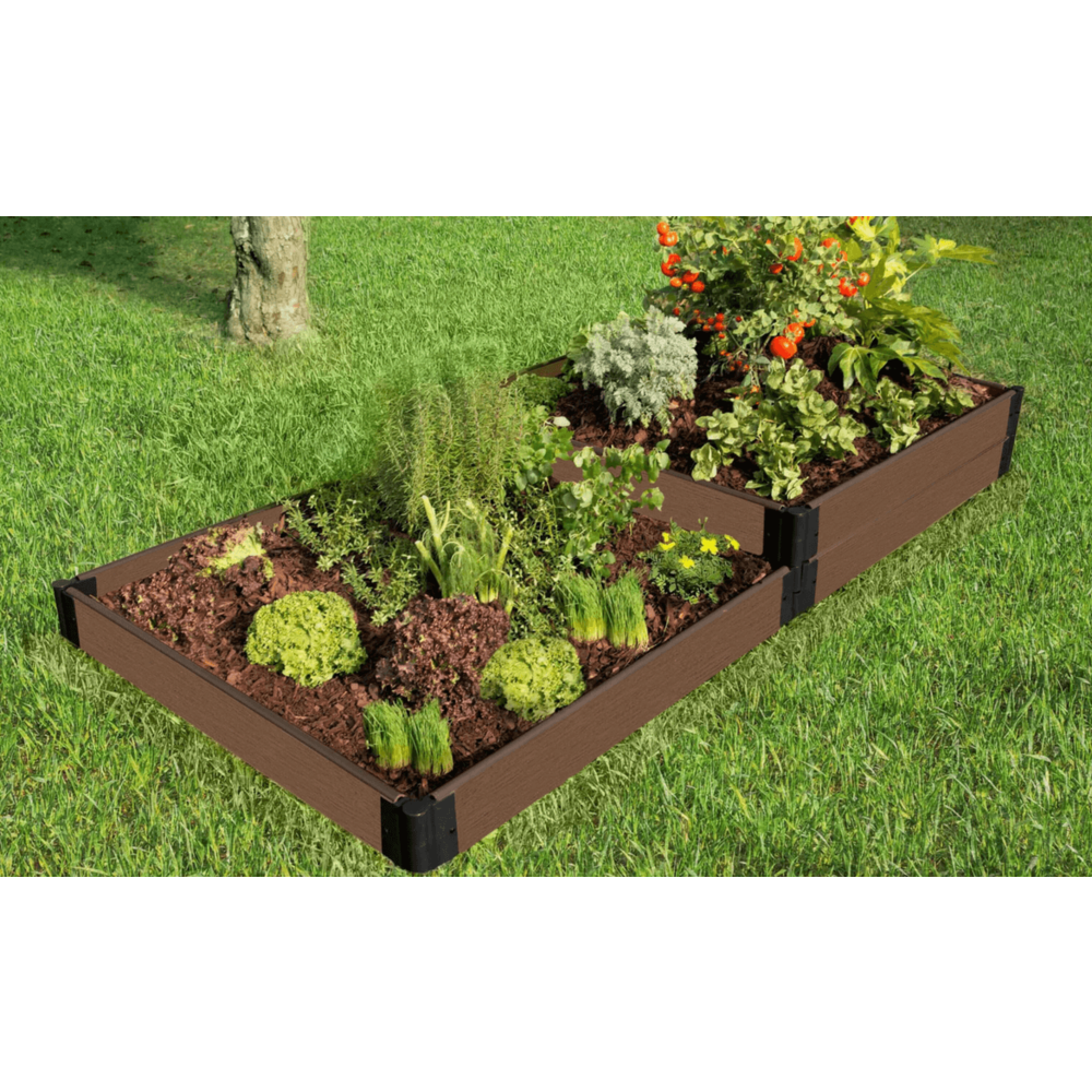 Uptown Brown Raised Garden Bed Terraced 4' X 8' X 11” – 1” Profile. Picture 3