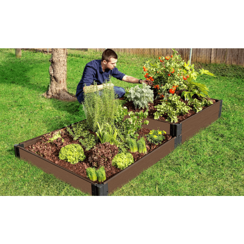 Uptown Brown Raised Garden Bed Terraced 4' X 8' X 11” – 1” Profile. Picture 4