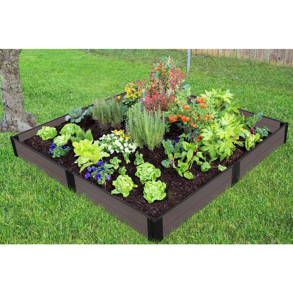 Weathered Wood Raised Garden Bed 8’ X 8 ‘ 11” – 1” Profile. Picture 2