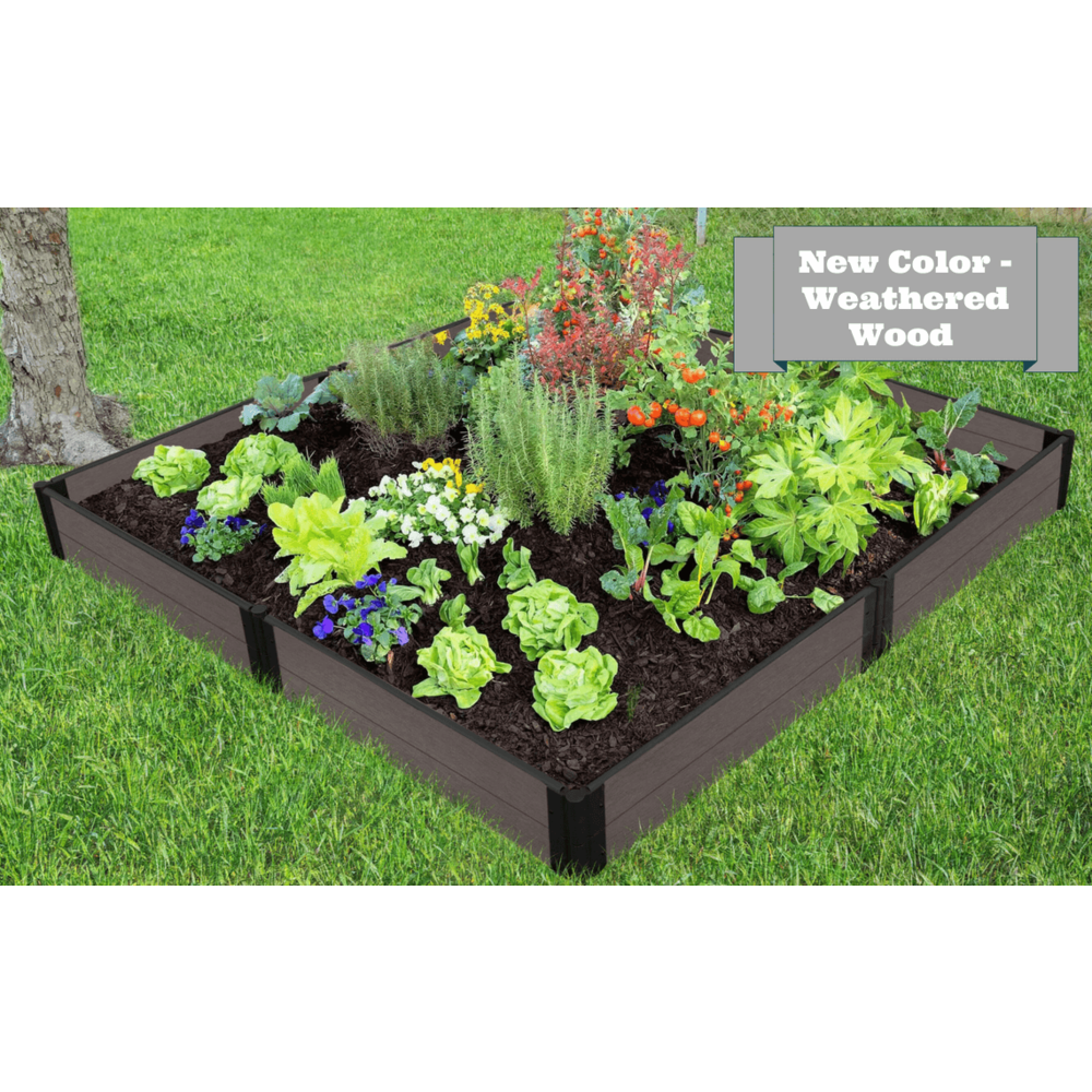 Weathered Wood Raised Garden Bed 8’ X 8 ‘ 11” – 1” Profile. Picture 4