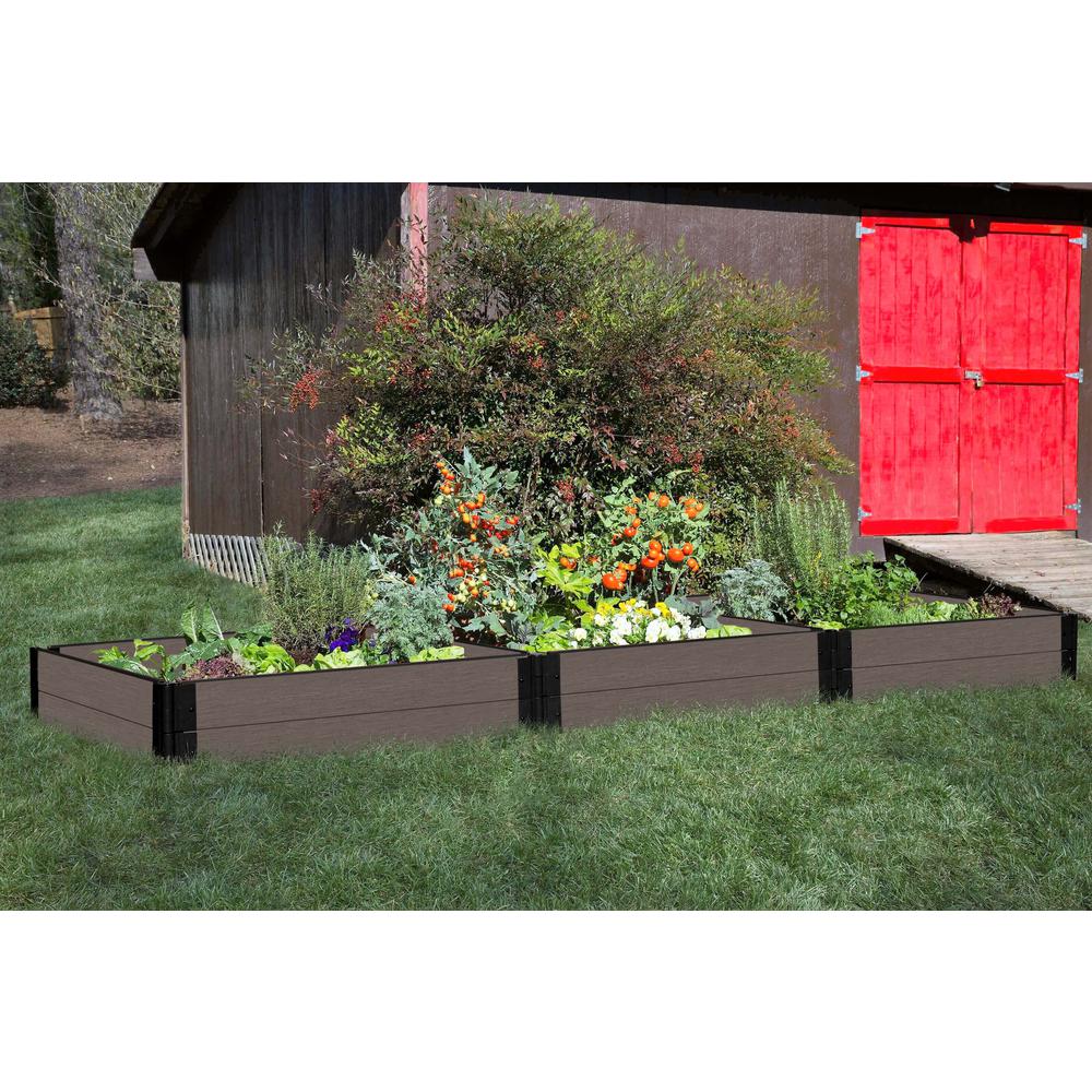 Weathered Wood Raised Garden Bed 4’ X 12’ X 11” – 1” Profile. Picture 2