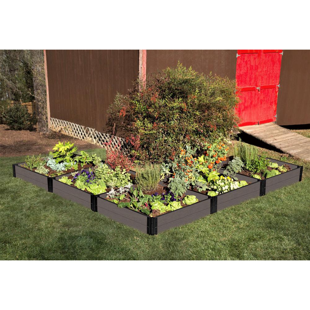 Weathered Wood Raised Garden Bed ‘L’ Shaped 12' X 12' X 11” – 1” Profile. Picture 3